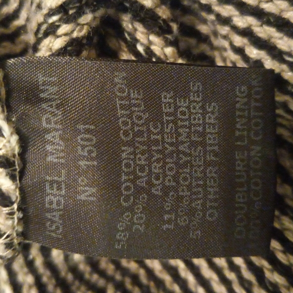 Isabel Marant Etoile Tweed Pattern Jacket Black White Size 40 - Picture 12 of 12